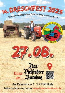 Flyer Vorderseite Dreschfest 2023